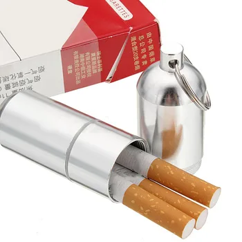 2019 Novo Srebro, Aluminij Metal Cigaret Kapsula Primeru Nepremočljiva Torbica Za Kampiranje
