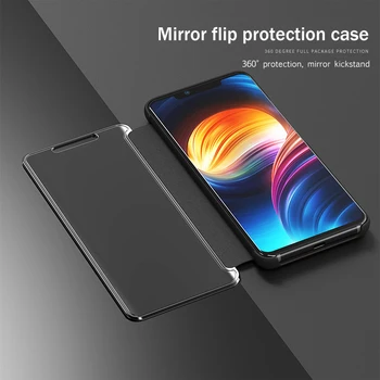 Zrcalni Prikaz Smart Flip Primeru Za Huawei Y6S Luksuzni original Magnetni fundas Huawai Y 6s Y6 S JAT-LX1 JAT-LX3 JAT LX1 Telefon Primerih