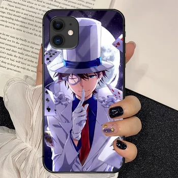 Anime Detective Conan Telefon Kaljeno Steklo Primeru Kritje Za IPhone 6 6S 7 8 11 12 X X X X Xr Xs Se 2020 Max Pro Plus Mini Trend Precej