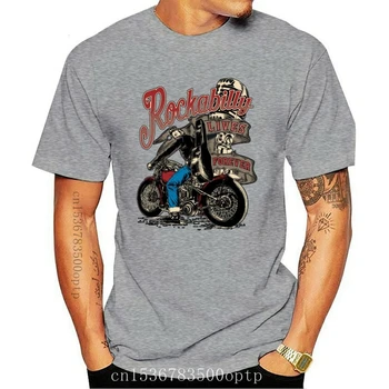 Biker Shirt Rockabilly Živi Večno - Custom Motocikli Moških Vrhovi Tees 2020 Poletje Nov Slog Visoke Kakovosti Tees Ustvarjalca Majica S Kratkimi Rokavi
