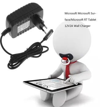 EU Vtikač 12V 2A NAPAJALNIK Tablet Baterije, Polnilnike Za Microsoft Surface RT Pro 2 Windows 8 Tablet PC 64GB 128GB 256GB 512GB