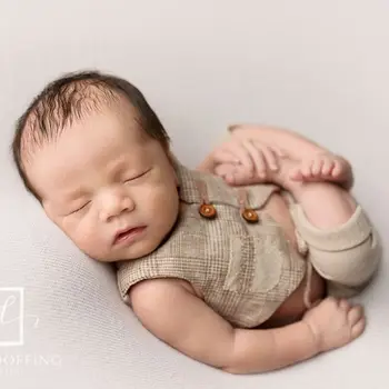 Hlače in Telovnik Set Pribor za Novorojenčka Fotografija Rekvizitov, Kostumov za Malčke Baby Boy Malo, Gospod Obleko