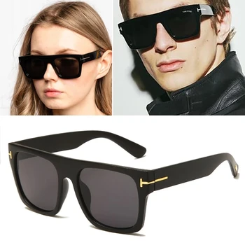Tom ford TF logotip sončna očala ženske moški 2021 blagovne znamke oblikovalec rumena leopard trendy plaži očala pravokotnik oculos de sol feminino
