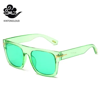 Tom ford TF logotip sončna očala ženske moški 2021 blagovne znamke oblikovalec rumena leopard trendy plaži očala pravokotnik oculos de sol feminino