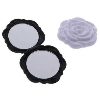 Srčkan Design, Mini Rose Cvet Sestavljajo Ogledalo Kompakten Prenosni Dekleta Žep Ogledalo Edinstveno Darilo Dvojni Stranski Make Up Ogledalo