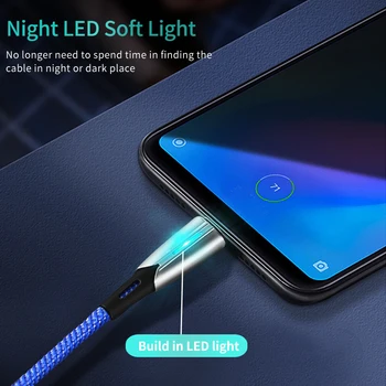 Micro USB Kabel Z LED 5A Hitro Polnjenje Za Huawei P40 Xiaomi Redmi Mobilni Telefon Android Polnilnik Dodatki za mobilne telefone