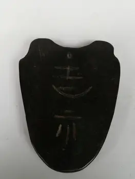 YIZHU CULTUER ART Collection Stari Kitajski Hongshan Kulture Black Jade Carving Oseba Kip Obesek