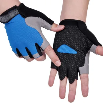 Ribolov rokavice Kolesarjenje Anti-slip Anti-znoj Moški Ženske Pol Prst Rokavice Dihanje Anti-shock Športne Rokavice Kolo, Kolesarske Rokavice