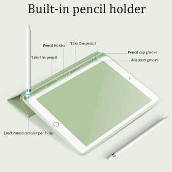 Capa Za iPad Mini 5 2019 Primeru A2125 A2133 S Svinčnik Imetnik PU Mehko Silikonsko Ohišje Za iPad Mini 4 Smart Primeru Funda A1538 A1550