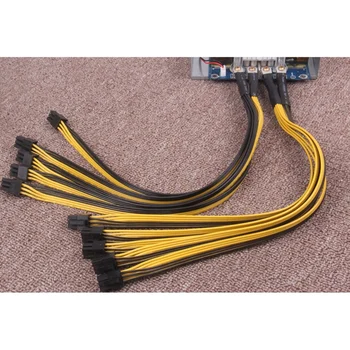 4Pcs 6Pin Priključek Ločiti, Napajalni Kabel, PCIe Express za P3 S7 S9 S11 Bitmain Rudar Pralni Podporo Rudar PSU Kabel