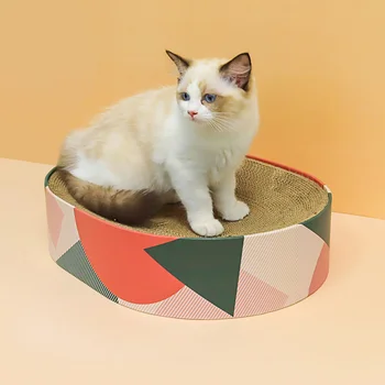 Mačka Scratcher Kartonske Praskanje Pad Posteljo Salon Valovitega Papirja