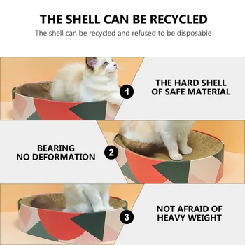 Mačka Scratcher Kartonske Praskanje Pad Posteljo Salon Valovitega Papirja