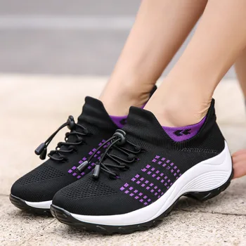 Copati ženske čevlje 2021 udobno športna obutev ženska superge čipke-up dihanje očesa ženski šport chaussures