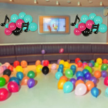 Black Rose Modra Barva Latex Balon 125pcs bo Ustrezala Video Tema Glasba Stranka Dogovora Glasbeno noto Folijo Žogo Dobave