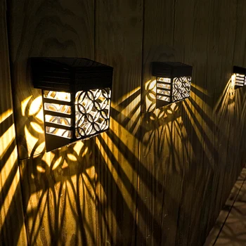 Pametna za Nadzor Svetlobe LED na Prostem Sončne Svetlobe Vrt Dekoracijo Stenske Svetilke Vodotesne Ograjo Svetlobe Krajine Lučka Dvorišča Luči