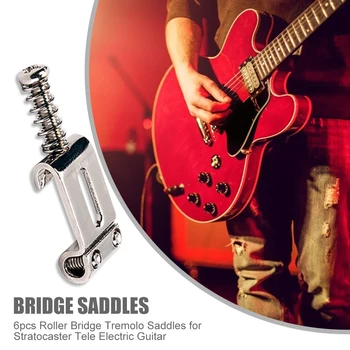 6pcs Tremolo Roller Most Sedla za Stratocaster Telecaster Električna Kitara Lahki Prenosni Glasbeni Elementi