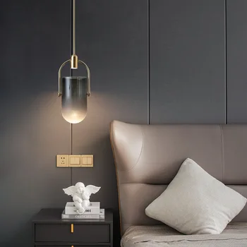 Nordijska lestenec sodobno minimalistično svetlobno razkošje osebnost stekla vedro lestenec, restavracija, bar spalnica postelji svetilko majhne c