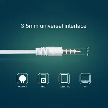 In-ear Slušalke Bela Za Samsung Galaxy S6 Žično Slušalko Z Mikrofonom 3.5 mm Jack za Slušalke Za Pametni Mobilni Telefoni Nastavljiv Obseg