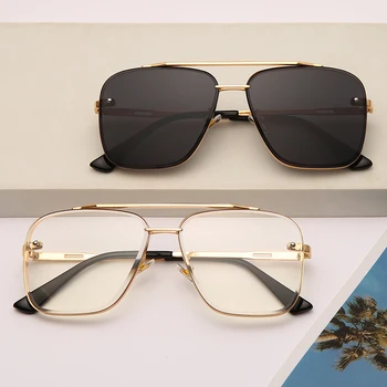 Nova Moda Klasičnih Kvadratnih sončna Očala Kul Moški Letnik blagovno Znamko Design Kovinska sončna Očala Ženske Odtenki UV400 Oculos De Sol