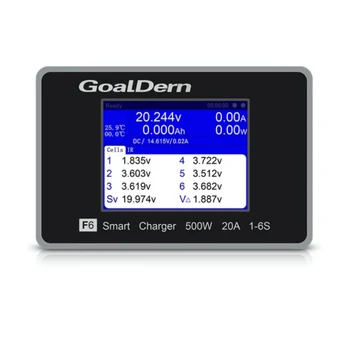 GoalDern F6 500W 20A Smart Baterije Bilance Polnilnik Discharger Za 6S Življenje Lilon LiPo LiHv, NiMh, NiCd Pb Baterije