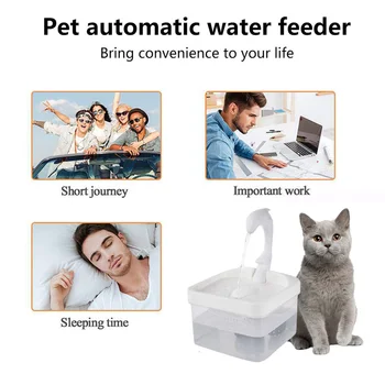Samodejno Kroženje Vode Razpršilnik Za hišne Ljubljenčke Mačka Swan Slog Razpršilnik Vode LED Pet Samodejno Pitne Vodnjak