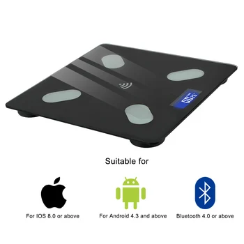 Smart BMI Maščobe Obsega USB Polnjenje, Digitalni LCD Zaslon Gospodinjske Tehtalne Obsega Inteligentni bluetooth APP Android, IOS