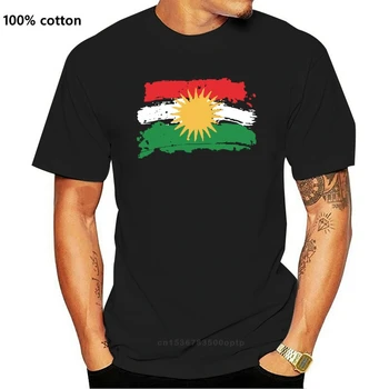 Grunge Design Rokavi Moški Funy T-shirt Majica tshirs Ženske T Letnik Zastavo Tee Shirt Zastavo Kurdski Kurdistanu Zastavo T