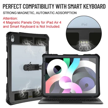 Jasno, Vodotesno Ohišje za iPad Zraka 4 Primer z Imetnik Svinčnik Otroci Magnetni Tablet Cover za iPad Pro 10.5 11 10.2 Mini 5 primeri