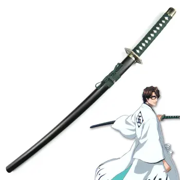 [Zabavno] 100 cm Cosplay Anime Bleach Zanpakutou orožje Aizen Sousuke Kyoukasuigetsu Katana leseni Meč Anime Noša stranka kažejo
