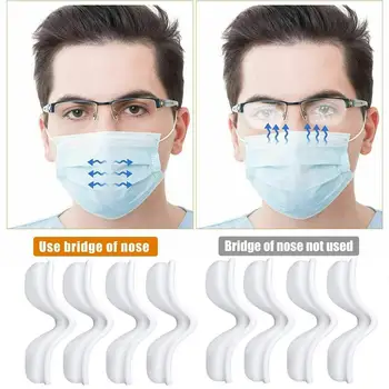 8Pcs / Set Megla-Prosti Pripomoček Za Maske, ki Preprečuje Rosenje Očal Anti Meglo Naravne Gume Nos Most, Prilagodljiv Design