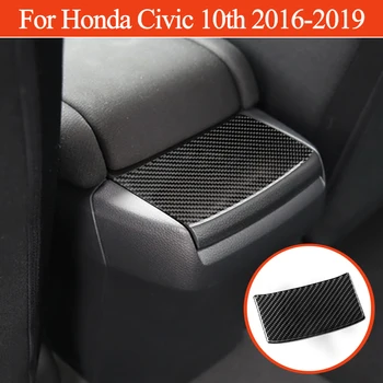 Za Honda Civic 10. 2016-2019 Zadaj Škatla za Shranjevanje Plošča Trim Kritje Styling Nalepke Ogljikovih Vlaken Avto Dodatki