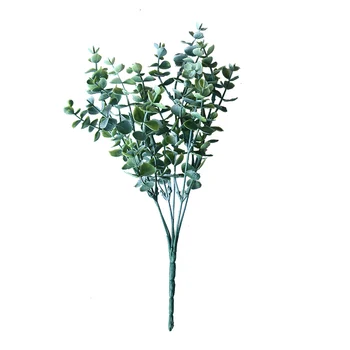 Plastični Eucalyptus veje Umetnih Cvet arrangment umetno listje poročno dekoracijo doma, zeleno listje ponaredek rastlin