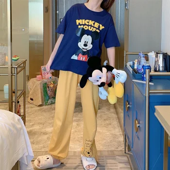 Disney Anime Winnie the Pooh Plus Velikost Poletje Pyama Ženska Nastavite Mickey Mouse Dumbo Kawaii Srčkan Določa Ženska Obleke Pyjama Komplet