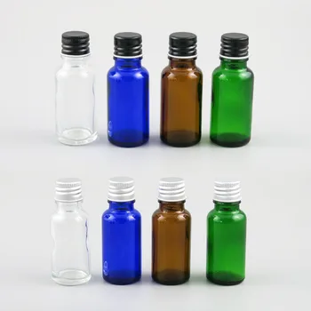20pcs20ml AmberClear Modro Zeleni Steklenici e tekočine Parfum Eterično Olje Steklenice Posode z Aluminijasto Zaporko Odprtino Reduciranje