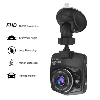 Mini Night Vision Dashcam G-senzor Avto DVR Kamera Video Registrator Videokamera Full HD 1080P Diktafon Zanke Snemanje Dash Cam