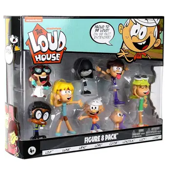 Glasno Hiša Akcijska Figura, igrače 8 kosov/set Lincoln Clyde Lori Lily Leni Lucy Lisa Luna Slika Igrače za Otroke božično darilo