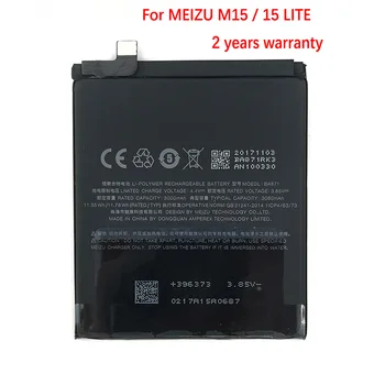 Novi Originalni 3060mAh BA871 Baterija Za MEIZU M15 / 15 LITE Mobilni Telefon, ki je Na Zalogi, Visoko Kakovost Baterije