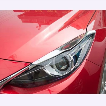 Za Mazda 3 Axela 2013 2016 Pribor ABS Chrome Avto Zunanjost Smerniki Obrvi Dekorativni Pokrov Trim Nalepke 2Pcs