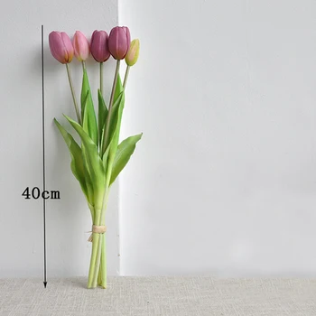 5pcs Tulipanov Šopek Dekorativni Umetno Cvetje Dnevna Soba Dekoracijo Doma Flores Nov Prihod