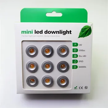 Vroče prodaja MINI 1W DC12V LED Svetilke 9pcs Vodotesen IP65 LED Spot Luči LED Kabinet Svetlobe Notranja Zunanja CE Brezplačna Dostava