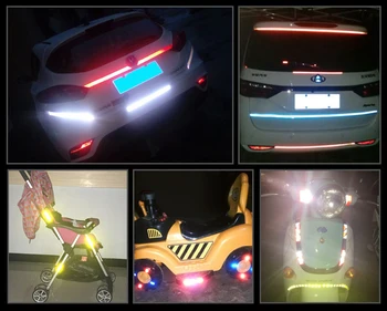 Pegatinas reflectantes fluorescentes par bicicleta de montaña, accesorios de decoración de Seguridad,