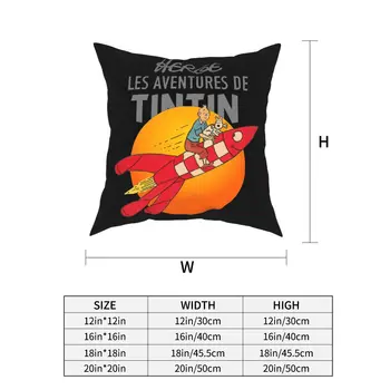 TINTIN Adventures Of Tintin Kvadratnih Blazino Primerih Blazine Pokrov Letnik Dekorativni Pillowcover za Dom 45*45 cm