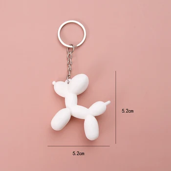 Lep Balon Pes Lepo Darilo Stereo Keychain Čiste Barve DIY Obesek v korejskem Slogu Cartoon živali avto ključ Vrečko trinket Keyring