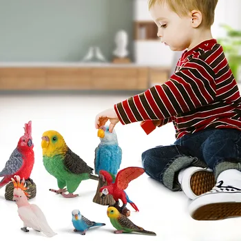 Papiga Igrače, Figurice Veren Živali Jasen Otrok Fidget Igrače Soba Dekoracijo Obrti Otrok Montessori Odraslih Zbirka