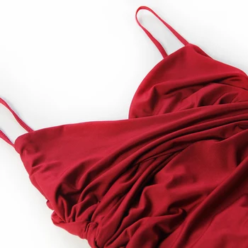 Pomlad Elegantno Saten Obleke za Ženske polna Rdeča Črna Midi Obleko 2021 Modne Dame Stranka Obleko Noč Naguban Stranke Obleke