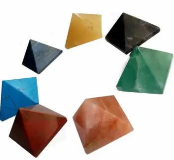7 Kos Piramida Barvne Kamni Veliko Kristali, Zdravilna Naravne Duhovnosti Diy Geometrični Okraski Britanski Stil Nakit, Izdelava
