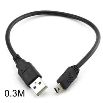 T-port 5pin Mini USB Podatkovni Kabel za Polnjenje 0,3 M 0,5 M do 1,5 M 3M 5M USB 2.0 Hiter Polnilec Za MP3, MP4 Predvajalnik Avto DVR Digitalni Fotoaparat