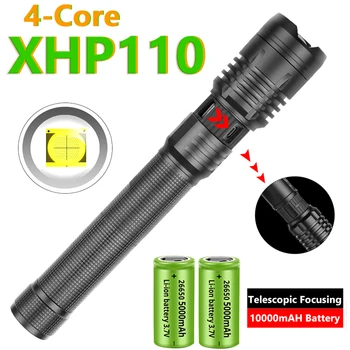 XHP110 Super Svetla LED Svetilka, Polnilne Baklo XHP90 XHP50 USB Zoom Luč za Kampiranje, Lov Lučka Uporabite 18650/26650 Batterys