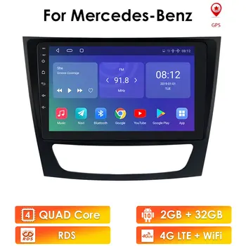 Android 10 Avto RDS GPS Multimedia Player Za Mercedes Benz E-class W211 W219 E200 E220 E300 E350 E240 e270, opisan E280 CLS CSD WIFI, BT