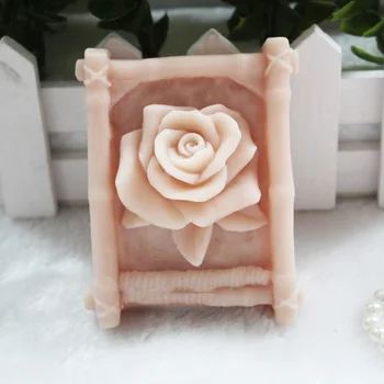 Rose Oblika Milo Silikonsko Plesni Cvet Smolo Obrti, Orodja Za Valentinovo Kvadratnih Ročno Izdelavo Mila Plesni